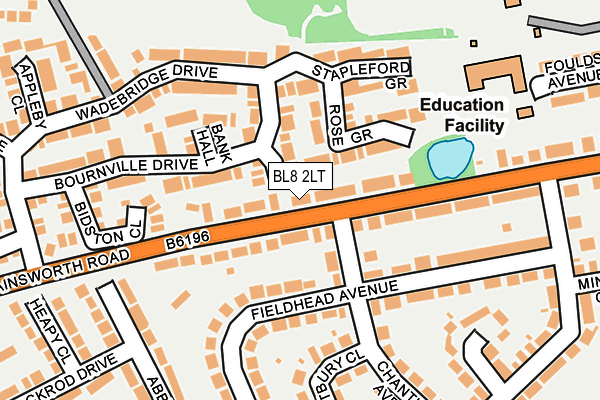BL8 2LT map - OS OpenMap – Local (Ordnance Survey)