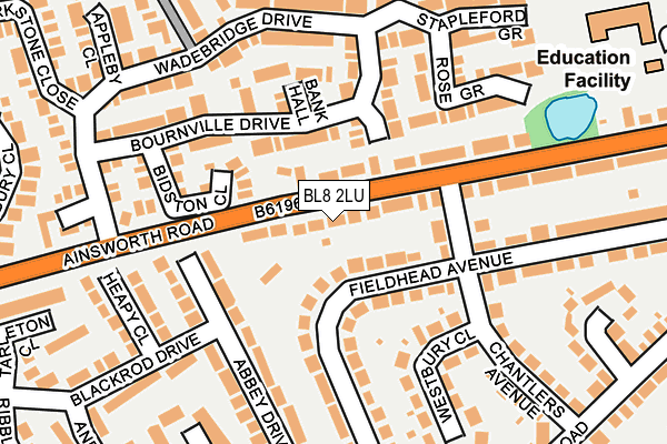 BL8 2LU map - OS OpenMap – Local (Ordnance Survey)