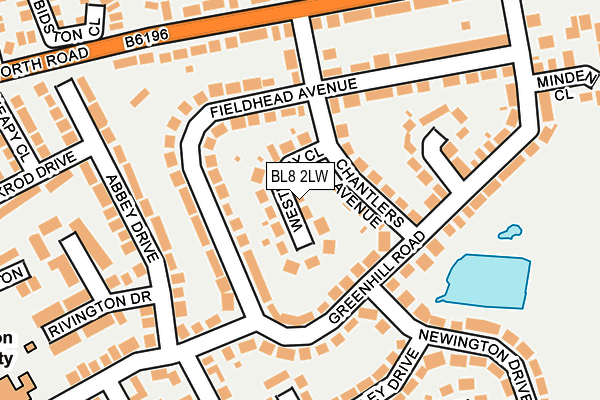 BL8 2LW map - OS OpenMap – Local (Ordnance Survey)