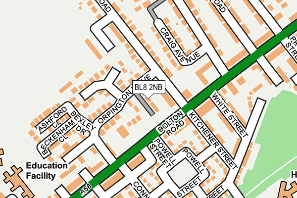 BL8 2NB map - OS OpenMap – Local (Ordnance Survey)