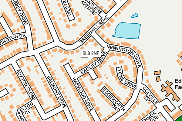 BL8 2NF map - OS OpenMap – Local (Ordnance Survey)