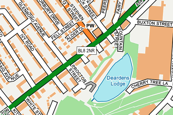 BL8 2NR map - OS OpenMap – Local (Ordnance Survey)