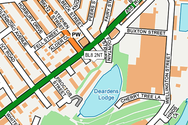 BL8 2NT map - OS OpenMap – Local (Ordnance Survey)