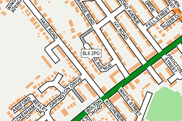 BL8 2PG map - OS OpenMap – Local (Ordnance Survey)