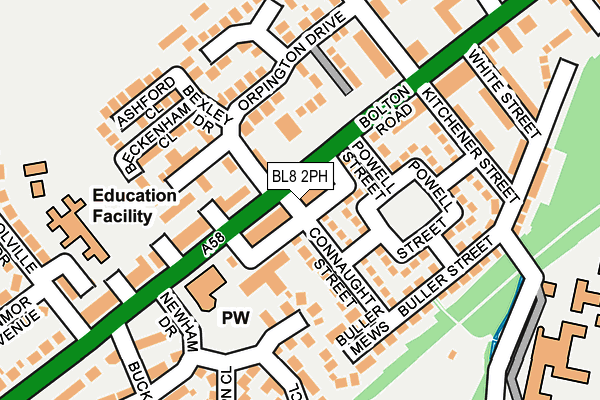 BL8 2PH map - OS OpenMap – Local (Ordnance Survey)