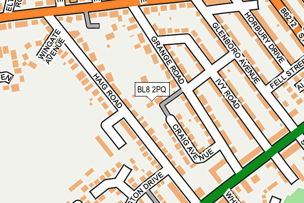 BL8 2PQ map - OS OpenMap – Local (Ordnance Survey)