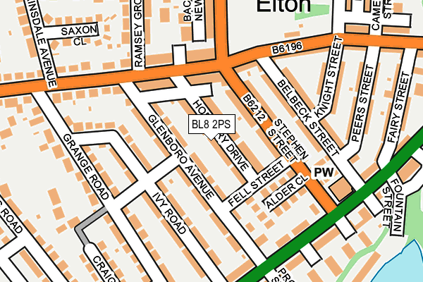 BL8 2PS map - OS OpenMap – Local (Ordnance Survey)