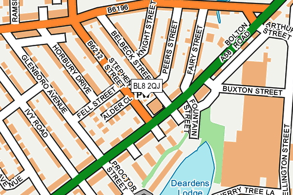 BL8 2QJ map - OS OpenMap – Local (Ordnance Survey)