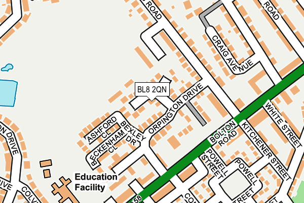 BL8 2QN map - OS OpenMap – Local (Ordnance Survey)