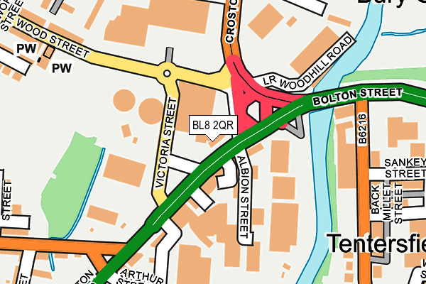 BL8 2QR map - OS OpenMap – Local (Ordnance Survey)