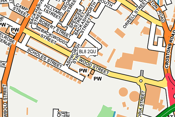 BL8 2QU map - OS OpenMap – Local (Ordnance Survey)