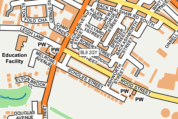 BL8 2QY map - OS OpenMap – Local (Ordnance Survey)