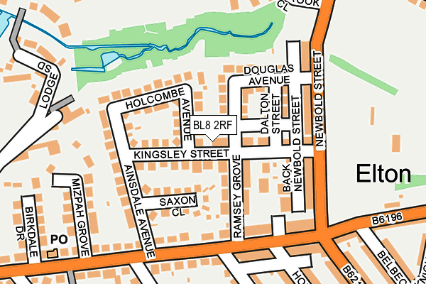 BL8 2RF map - OS OpenMap – Local (Ordnance Survey)