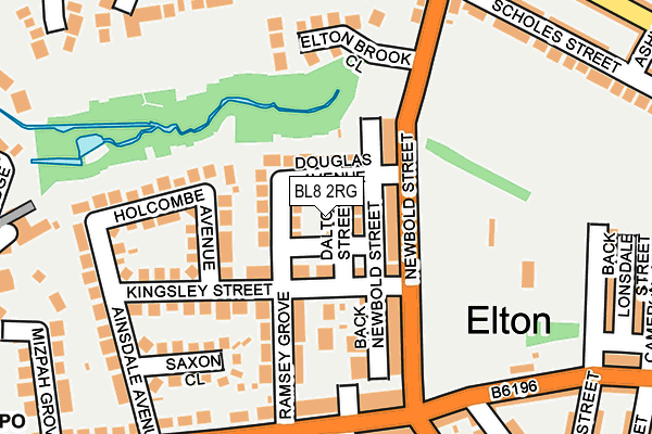 BL8 2RG map - OS OpenMap – Local (Ordnance Survey)