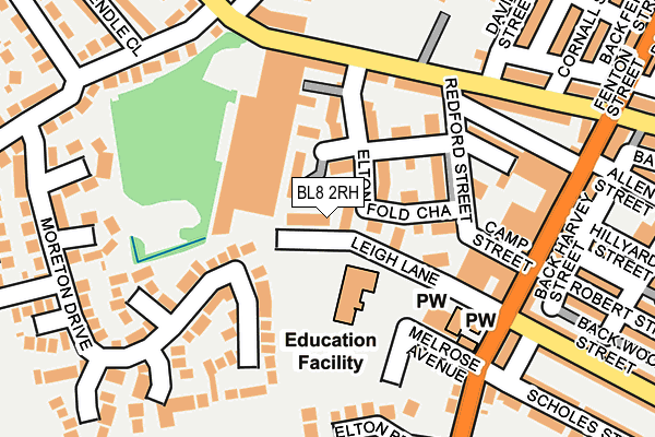 BL8 2RH map - OS OpenMap – Local (Ordnance Survey)