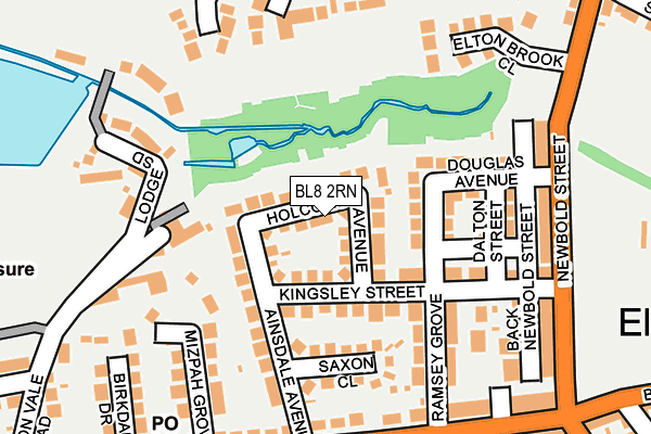 BL8 2RN map - OS OpenMap – Local (Ordnance Survey)