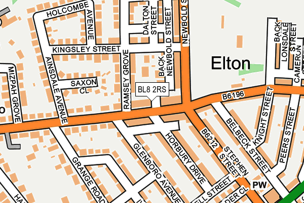 BL8 2RS map - OS OpenMap – Local (Ordnance Survey)