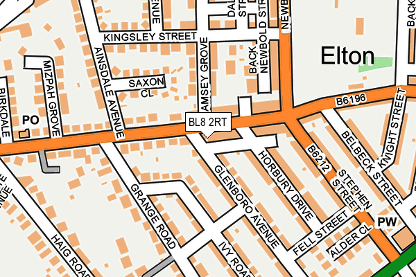 BL8 2RT map - OS OpenMap – Local (Ordnance Survey)