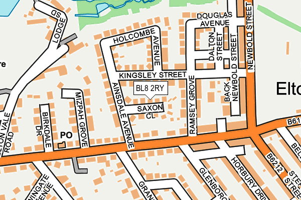 BL8 2RY map - OS OpenMap – Local (Ordnance Survey)