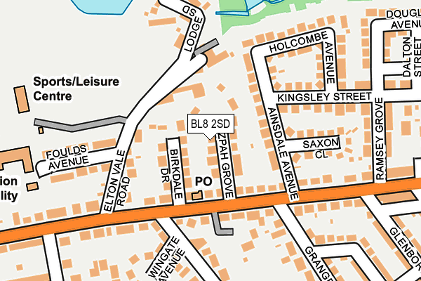 BL8 2SD map - OS OpenMap – Local (Ordnance Survey)