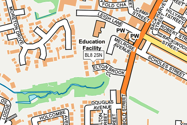 BL8 2SN map - OS OpenMap – Local (Ordnance Survey)