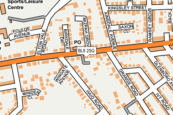 BL8 2SQ map - OS OpenMap – Local (Ordnance Survey)