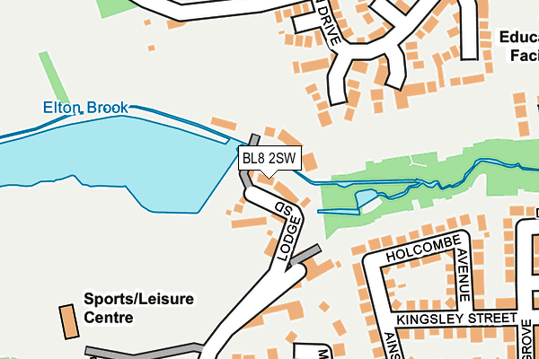 BL8 2SW map - OS OpenMap – Local (Ordnance Survey)