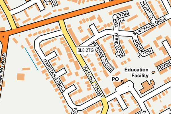 BL8 2TG map - OS OpenMap – Local (Ordnance Survey)