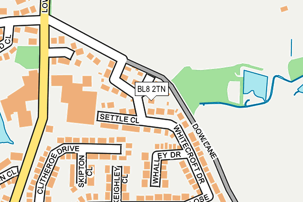 BL8 2TN map - OS OpenMap – Local (Ordnance Survey)