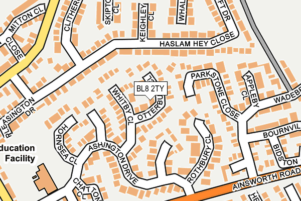 BL8 2TY map - OS OpenMap – Local (Ordnance Survey)