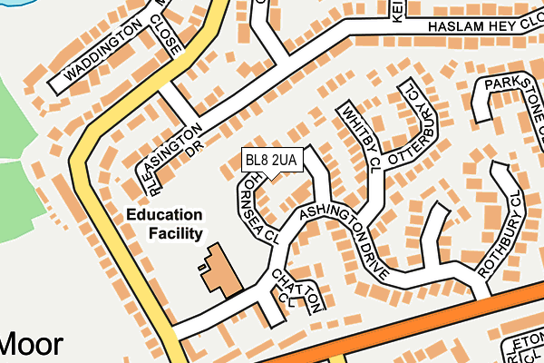 BL8 2UA map - OS OpenMap – Local (Ordnance Survey)