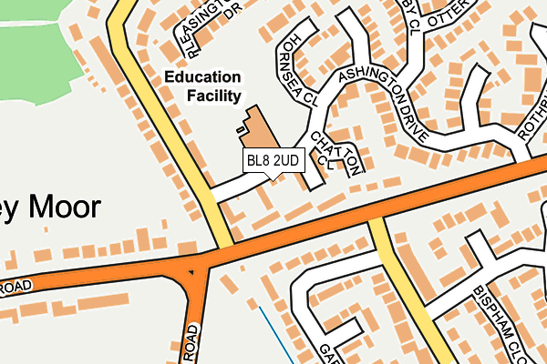 BL8 2UD map - OS OpenMap – Local (Ordnance Survey)