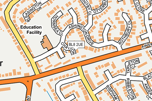 BL8 2UE map - OS OpenMap – Local (Ordnance Survey)