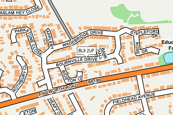 BL8 2UF map - OS OpenMap – Local (Ordnance Survey)