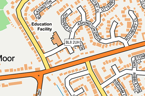 BL8 2UH map - OS OpenMap – Local (Ordnance Survey)