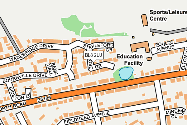 BL8 2UJ map - OS OpenMap – Local (Ordnance Survey)