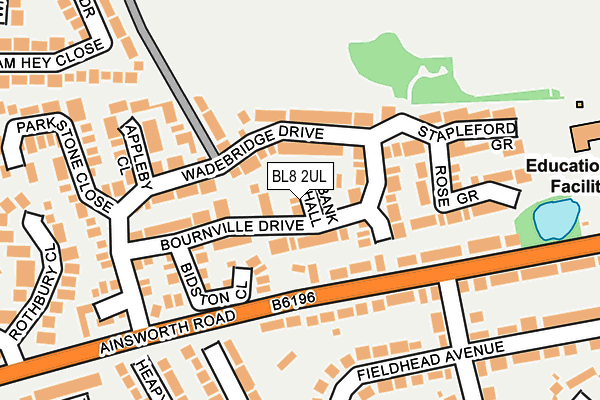 BL8 2UL map - OS OpenMap – Local (Ordnance Survey)
