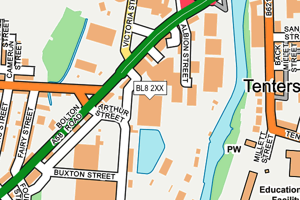 BL8 2XX map - OS OpenMap – Local (Ordnance Survey)