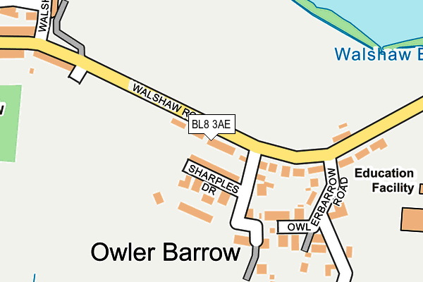 BL8 3AE map - OS OpenMap – Local (Ordnance Survey)