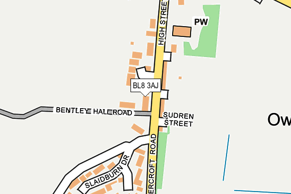 BL8 3AJ map - OS OpenMap – Local (Ordnance Survey)