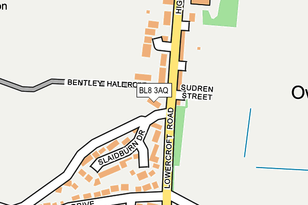BL8 3AQ map - OS OpenMap – Local (Ordnance Survey)