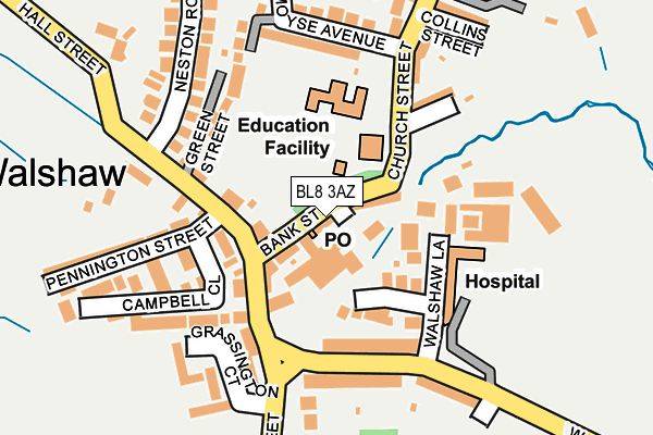 BL8 3AZ map - OS OpenMap – Local (Ordnance Survey)