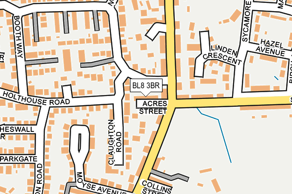 BL8 3BR map - OS OpenMap – Local (Ordnance Survey)