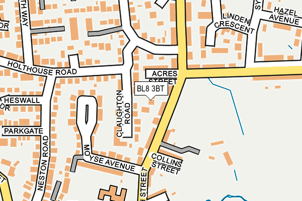 BL8 3BT map - OS OpenMap – Local (Ordnance Survey)