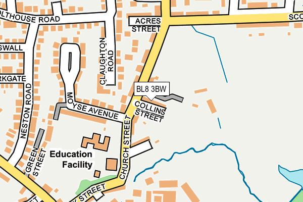 BL8 3BW map - OS OpenMap – Local (Ordnance Survey)