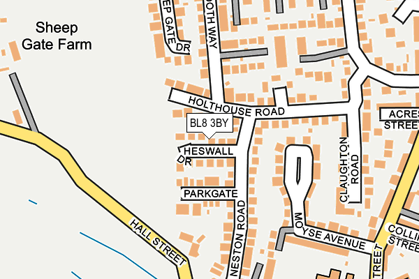 BL8 3BY map - OS OpenMap – Local (Ordnance Survey)