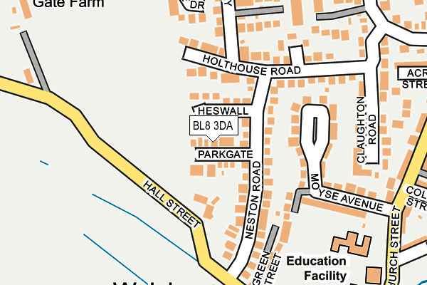 BL8 3DA map - OS OpenMap – Local (Ordnance Survey)