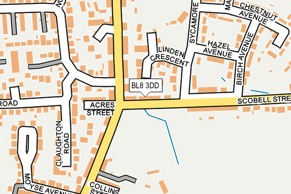 BL8 3DD map - OS OpenMap – Local (Ordnance Survey)