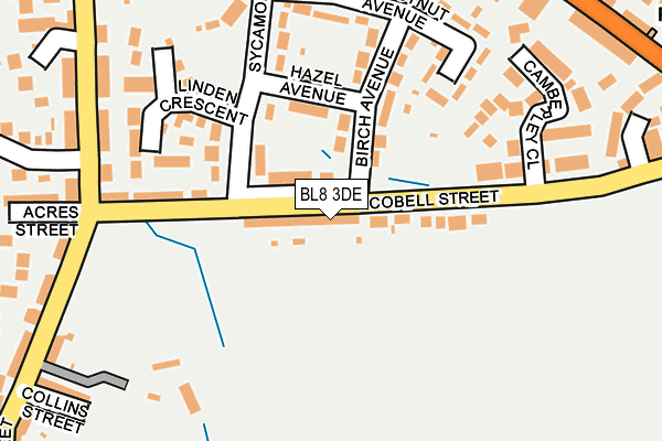 BL8 3DE map - OS OpenMap – Local (Ordnance Survey)