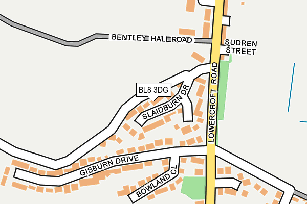 BL8 3DG map - OS OpenMap – Local (Ordnance Survey)